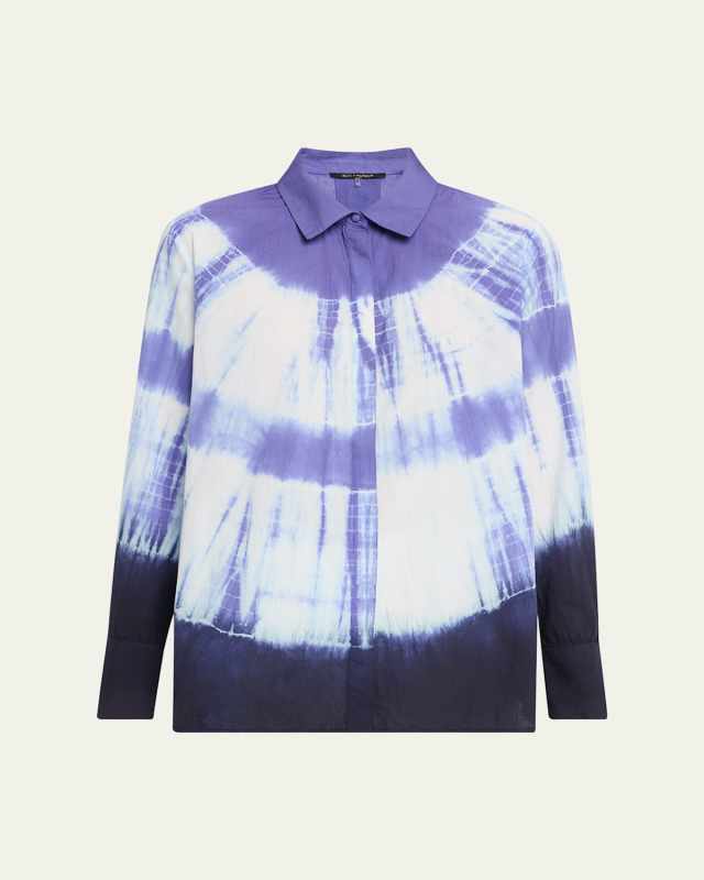 Cadia Tie-Dye Cotton Blous